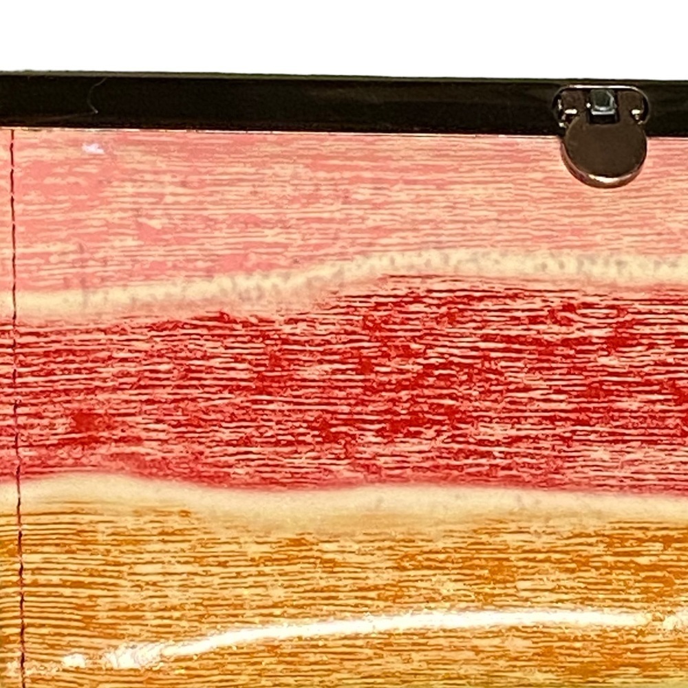 Two tone pink with gold sparkle clutch inside - Picture 8 of 9
